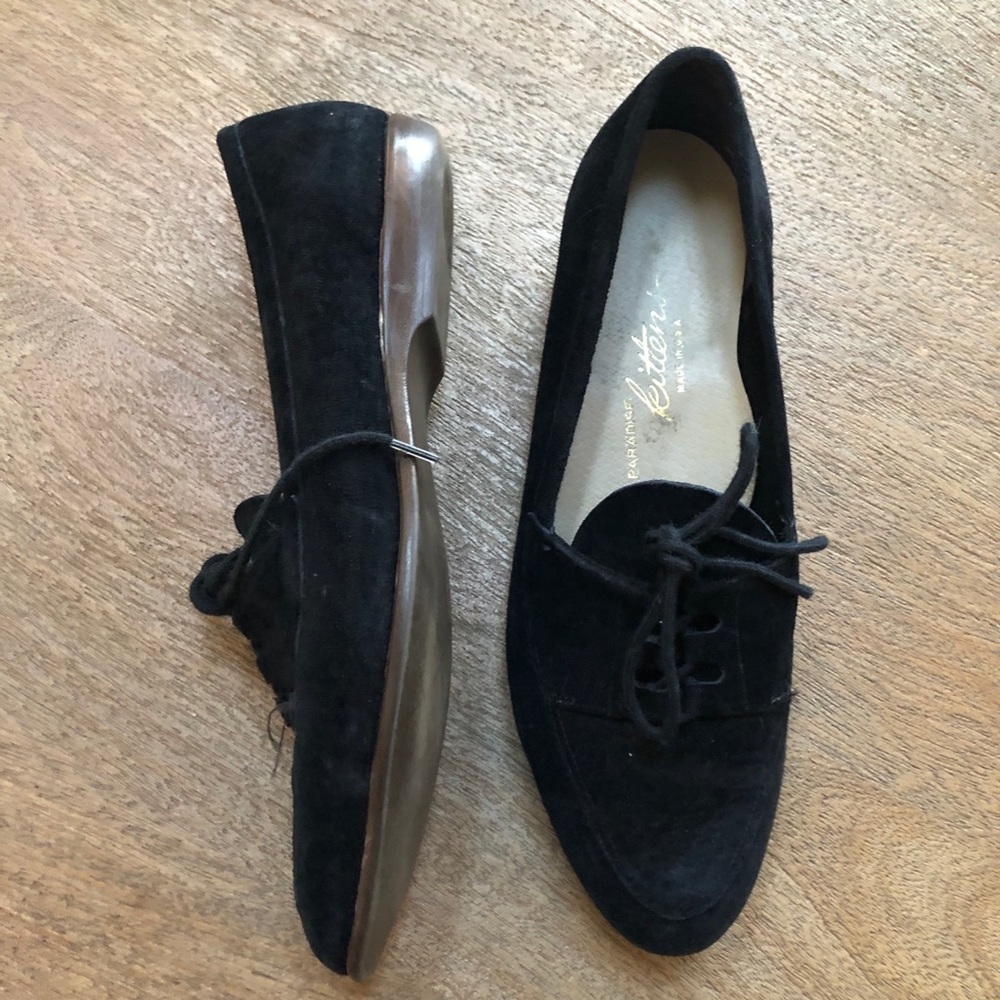 Paradise KITTENS Loafers Oxford Black Suede 37